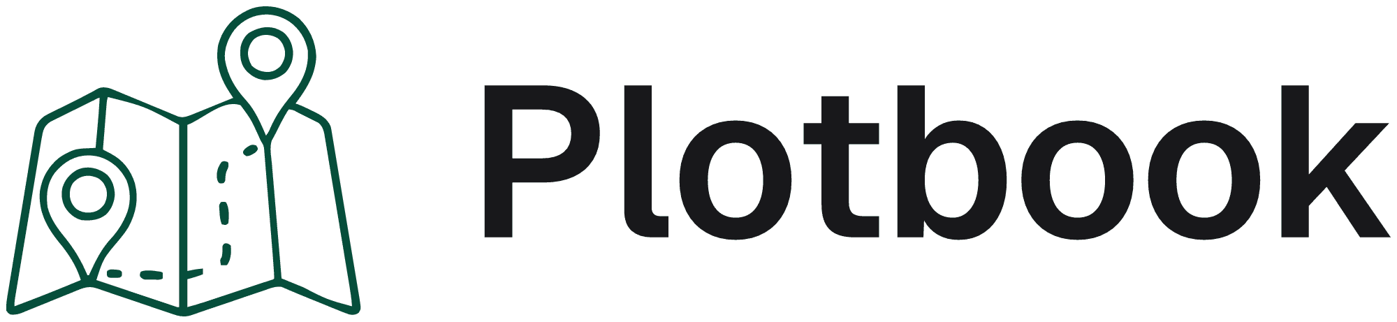 Plotbook logo with clear space