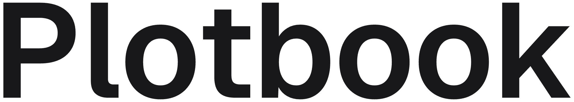 Plotbook logo, Ink on White